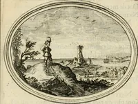 An illustration from Des wereldts proef-steen, ofte, De ydelheydt door de waerheyd beschuldight ende overtuyght van valscheydt (1643)