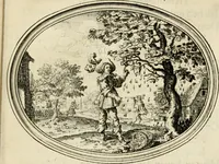 An illustration from Des wereldts proef-steen, ofte, De ydelheydt door de waerheyd beschuldight ende overtuyght van valscheydt (1643)