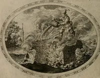 An illustration from Des wereldts proef-steen ofte De ydelheydt door de waerheyd beschuldight ende overtuyght van valscheydt (1643)