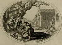 An illustration from Des wereldts proef-steen ofte De ydelheydt door de waerheyd beschuldight ende overtuyght van valscheydt (1643)