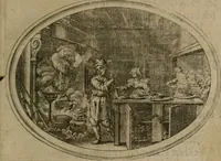An illustration from Des wereldts proef-steen ofte De ydelheydt door de waerheyd beschuldight ende overtuyght van valscheydt (1643)