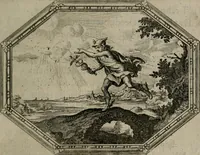 An illustration from Des wereldts proef-steen ofte De ydelheydt door de waerheyd beschuldight ende overtuyght van valscheydt (1643)