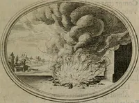 An illustration from Des wereldts proef-steen ofte De ydelheydt door de waerheyd beschuldight ende overtuyght van valscheydt (1643)