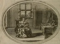 An illustration from Des wereldts proef-steen ofte De ydelheydt door de waerheyd beschuldight ende overtuyght van valscheydt (1643)