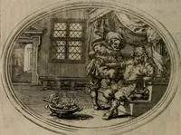 An illustration from Des wereldts proef-steen ofte De ydelheydt door de waerheyd beschuldight ende overtuyght van valscheydt (1643)
