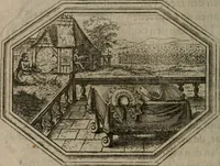 An illustration from Des wereldts proef-steen ofte De ydelheydt door de waerheyd beschuldight ende overtuyght van valscheydt (1643)