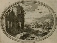 An illustration from Des wereldts proef-steen ofte De ydelheydt door de waerheyd beschuldight ende overtuyght van valscheydt (1643)