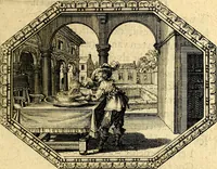 Picture 20 of 75 from Des wereldts proef-steen, ofte, De ydelheydt door de waerheyd beschuldight ende overtuyght van valscheydt (1643), leaf 110