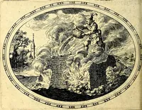 An illustration from Des wereldts proef-steen, ofte, De ydelheydt door de waerheyd beschuldight ende overtuyght van valscheydt (1643)