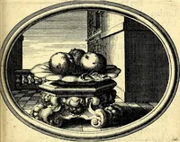 An illustration from Des wereldts proef-steen, ofte, De ydelheydt door de waerheyd beschuldight ende overtuyght van valscheydt (1643)