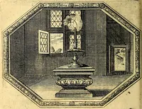 An illustration from Des wereldts proef-steen, ofte, De ydelheydt door de waerheyd beschuldight ende overtuyght van valscheydt (1643)