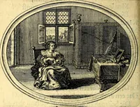 An illustration from Des wereldts proef-steen, ofte, De ydelheydt door de waerheyd beschuldight ende overtuyght van valscheydt (1643)
