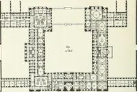 An illustration from Det danske slot, kongens, rigets, rettens, folkets : om projekterne til Kristiansborgs genopførelse (1905)