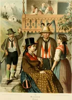 An illustration from Deutsche Volkstrachten, Original-Zeichnungen mit erklärendem Text (1887)