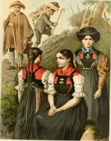 An illustration from Deutsche Volkstrachten, Original-Zeichnungen mit erklärendem Text (1887)