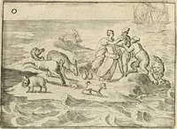An illustration from De vernieuwde gulden winckel der kunstliebende Nederlanders : waer in den mensche door poëtische, historische en morale leeringen, vertoont wort, hoedanigh hy zijn leven, handel ende wandel, zedighlijck, eerbaerlijck en vermakelijck sal overbrengen : hier is by ghevoeght het tweede deel, waer in 't vvelvaren der vereenighde Nederlanden, en de droeve vvtvaert van Henricus de Grote, coningh van Vranckrijck en Navarre, &c. : nessens andere stichtelijcke dinghen, den konst-beminders worden voor oogen ghestelt (1622)