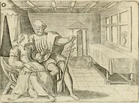 Picture 55 of 80 from De vernieuwde gulden winckel der kunstliebende Nederlanders : waer in den mensche door poëtische, historische en morale leeringen, vertoont wort, hoedanigh hy zijn leven, handel ende wandel, zedighlijck, eerbaerlijck en vermakelijck sal overbrengen : hier is by ghevoeght het tweede deel, waer in 't vvelvaren der vereenighde Nederlanden, en de droeve vvtvaert van Henricus de Grote, coningh van Vranckrijck en Navarre, &c. : nessens andere stichtelijcke dinghen, den konst-beminders worden voor oogen ghestelt (1622), leaf 115