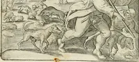 An illustration from De vernieuwde gulden winckel der kunstliebende Nederlanders : waer in den mensche door poëtische, historische en morale leeringen, vertoont wort, hoedanigh hy zijn leven, handel ende wandel, zedighlijck, eerbaerlijck en vermakelijck sal overbrengen : hier is by ghevoeght het tweede deel, waer in 't vvelvaren der vereenighde Nederlanden, en de droeve vvtvaert van Henricus de Grote, coningh van Vranckrijck en Navarre, &c. : nessens andere stichtelijcke dinghen, den konst-beminders worden voor oogen ghestelt (1622)