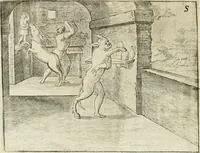 Picture 71 of 80 from De vernieuwde gulden winckel der kunstliebende Nederlanders : waer in den mensche door poëtische, historische en morale leeringen, vertoont wort, hoedanigh hy zijn leven, handel ende wandel, zedighlijck, eerbaerlijck en vermakelijck sal overbrengen : hier is by ghevoeght het tweede deel, waer in 't vvelvaren der vereenighde Nederlanden, en de droeve vvtvaert van Henricus de Grote, coningh van Vranckrijck en Navarre, &c. : nessens andere stichtelijcke dinghen, den konst-beminders worden voor oogen ghestelt (1622), leaf 147