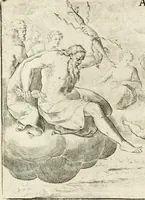 An illustration from De vernieuwde gulden winckel der kunstliebende Nederlanders : waer in den mensche door poëtische, historische en morale leeringen, vertoont wort, hoedanigh hy zijn leven, handel ende wandel, zedighlijck, eerbaerlijck en vermakelijck sal overbrengen : hier is by ghevoeght het tweede deel, waer in 't vvelvaren der vereenighde Nederlanden, en de droeve vvtvaert van Henricus de Grote, coningh van Vranckrijck en Navarre, &c. : nessens andere stichtelijcke dinghen, den konst-beminders worden voor oogen ghestelt (1622)
