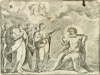 Picture 9 of 80 from De vernieuwde gulden winckel der kunstliebende Nederlanders : waer in den mensche door poëtische, historische en morale leeringen, vertoont wort, hoedanigh hy zijn leven, handel ende wandel, zedighlijck, eerbaerlijck en vermakelijck sal overbrengen : hier is by ghevoeght het tweede deel, waer in 't vvelvaren der vereenighde Nederlanden, en de droeve vvtvaert van Henricus de Grote, coningh van Vranckrijck en Navarre, &c. : nessens andere stichtelijcke dinghen, den konst-beminders worden voor oogen ghestelt (1622), leaf 21