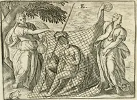 Picture 22 of 80 from De vernieuwde gulden winckel der kunstliebende Nederlanders : waer in den mensche door poëtische, historische en morale leeringen, vertoont wort, hoedanigh hy zijn leven, handel ende wandel, zedighlijck, eerbaerlijck en vermakelijck sal overbrengen : hier is by ghevoeght het tweede deel, waer in 't vvelvaren der vereenighde Nederlanden, en de droeve vvtvaert van Henricus de Grote, coningh van Vranckrijck en Navarre, &c. : nessens andere stichtelijcke dinghen, den konst-beminders worden voor oogen ghestelt (1622), leaf 47