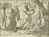 Picture 26 of 80 from De vernieuwde gulden winckel der kunstliebende Nederlanders : waer in den mensche door poëtische, historische en morale leeringen, vertoont wort, hoedanigh hy zijn leven, handel ende wandel, zedighlijck, eerbaerlijck en vermakelijck sal overbrengen : hier is by ghevoeght het tweede deel, waer in 't vvelvaren der vereenighde Nederlanden, en de droeve vvtvaert van Henricus de Grote, coningh van Vranckrijck en Navarre, &c. : nessens andere stichtelijcke dinghen, den konst-beminders worden voor oogen ghestelt (1622), leaf 55