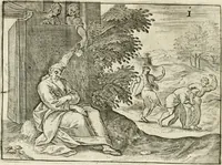 Picture 35 of 80 from De vernieuwde gulden winckel der kunstliebende Nederlanders : waer in den mensche door poëtische, historische en morale leeringen, vertoont wort, hoedanigh hy zijn leven, handel ende wandel, zedighlijck, eerbaerlijck en vermakelijck sal overbrengen : hier is by ghevoeght het tweede deel, waer in 't vvelvaren der vereenighde Nederlanden, en de droeve vvtvaert van Henricus de Grote, coningh van Vranckrijck en Navarre, &c. : nessens andere stichtelijcke dinghen, den konst-beminders worden voor oogen ghestelt (1622), leaf 73