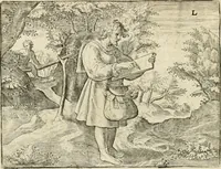Picture 44 of 80 from De vernieuwde gulden winckel der kunstliebende Nederlanders : waer in den mensche door poëtische, historische en morale leeringen, vertoont wort, hoedanigh hy zijn leven, handel ende wandel, zedighlijck, eerbaerlijck en vermakelijck sal overbrengen : hier is by ghevoeght het tweede deel, waer in 't vvelvaren der vereenighde Nederlanden, en de droeve vvtvaert van Henricus de Grote, coningh van Vranckrijck en Navarre, &c. : nessens andere stichtelijcke dinghen, den konst-beminders worden voor oogen ghestelt (1622), leaf 91