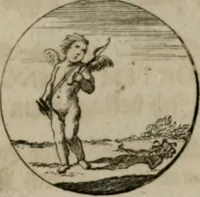 An illustration from Devises et emblemes anciennes & modernes, tirées des plus celebres auteurs, oder, Emblematische Gemüths-Vergnügung : bey Betrachtung siben hundert und funffzehen der curieusesten und ergötzlichen Sinn-Bildern, mit ihren zuständigen teutsch-lateinisch-französisch- und italianischen Beyschrifften (1695)