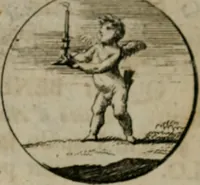 An illustration from Devises et emblemes anciennes & modernes, tirées des plus celebres auteurs, oder, Emblematische Gemüths-Vergnügung : bey Betrachtung siben hundert und funffzehen der curieusesten und ergötzlichen Sinn-Bildern, mit ihren zuständigen teutsch-lateinisch-französisch- und italianischen Beyschrifften (1695)