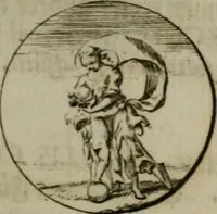 An illustration from Devises et emblemes anciennes & modernes, tirées des plus celebres auteurs, oder, Emblematische Gemüths-Vergnügung : bey Betrachtung siben hundert und funffzehen der curieusesten und ergötzlichen Sinn-Bildern, mit ihren zuständigen teutsch-lateinisch-französisch- und italianischen Beyschrifften (1695)