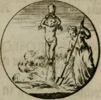 An illustration from Devises et emblemes anciennes & modernes, tirées des plus celebres auteurs, oder, Emblematische Gemüths-Vergnügung : bey Betrachtung siben hundert und funffzehen der curieusesten und ergötzlichen Sinn-Bildern, mit ihren zuständigen teutsch-lateinisch-französisch- und italianischen Beyschrifften (1695)