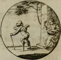 An illustration from Devises et emblemes anciennes & modernes, tirées des plus celebres auteurs, oder, Emblematische Gemüths-Vergnügung : bey Betrachtung siben hundert und funffzehen der curieusesten und ergötzlichen Sinn-Bildern, mit ihren zuständigen teutsch-lateinisch-französisch- und italianischen Beyschrifften (1695)