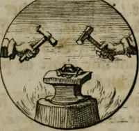 An illustration from Devises et emblemes anciennes & modernes, tirées des plus celebres auteurs, oder, Emblematische Gemüths-Vergnügung : bey Betrachtung siben hundert und funffzehen der curieusesten und ergötzlichen Sinn-Bildern, mit ihren zuständigen teutsch-lateinisch-französisch- und italianischen Beyschrifften (1695)