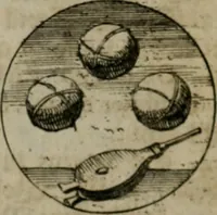 An illustration from Devises et emblemes anciennes & modernes, tirées des plus celebres auteurs, oder, Emblematische Gemüths-Vergnügung : bey Betrachtung siben hundert und funffzehen der curieusesten und ergötzlichen Sinn-Bildern, mit ihren zuständigen teutsch-lateinisch-französisch- und italianischen Beyschrifften (1695)