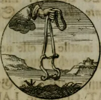 An illustration from Devises et emblemes anciennes & modernes, tirées des plus celebres auteurs, oder, Emblematische Gemüths-Vergnügung : bey Betrachtung siben hundert und funffzehen der curieusesten und ergötzlichen Sinn-Bildern, mit ihren zuständigen teutsch-lateinisch-französisch- und italianischen Beyschrifften (1695)