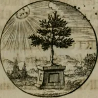 An illustration from Devises et emblemes anciennes & modernes, tirées des plus celebres auteurs, oder, Emblematische Gemüths-Vergnügung : bey Betrachtung siben hundert und funffzehen der curieusesten und ergötzlichen Sinn-Bildern, mit ihren zuständigen teutsch-lateinisch-französisch- und italianischen Beyschrifften (1695)