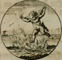 An illustration from Devises et emblemes anciennes & modernes, tirées des plus celebres auteurs, oder, Emblematische Gemüths-Vergnügung : bey Betrachtung siben hundert und funffzehen der curieusesten und ergötzlichen Sinn-Bildern, mit ihren zuständigen teutsch-lateinisch-französisch- und italianischen Beyschrifften (1695)