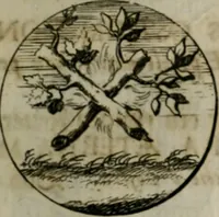 An illustration from Devises et emblemes anciennes & modernes, tirées des plus celebres auteurs, oder, Emblematische Gemüths-Vergnügung : bey Betrachtung siben hundert und funffzehen der curieusesten und ergötzlichen Sinn-Bildern, mit ihren zuständigen teutsch-lateinisch-französisch- und italianischen Beyschrifften (1695)