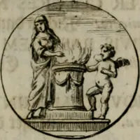 An illustration from Devises et emblemes anciennes & modernes, tirées des plus celebres auteurs, oder, Emblematische Gemüths-Vergnügung : bey Betrachtung siben hundert und funffzehen der curieusesten und ergötzlichen Sinn-Bildern, mit ihren zuständigen teutsch-lateinisch-französisch- und italianischen Beyschrifften (1695)