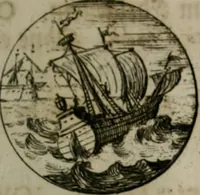 An illustration from Devises et emblemes anciennes & modernes, tirées des plus celebres auteurs, oder, Emblematische Gemüths-Vergnügung : bey Betrachtung siben hundert und funffzehen der curieusesten und ergötzlichen Sinn-Bildern, mit ihren zuständigen teutsch-lateinisch-französisch- und italianischen Beyschrifften (1695)