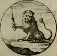 An illustration from Devises et emblemes anciennes & modernes, tirées des plus celebres auteurs, oder, Emblematische Gemüths-Vergnügung : bey Betrachtung siben hundert und funffzehen der curieusesten und ergötzlichen Sinn-Bildern, mit ihren zuständigen teutsch-lateinisch-französisch- und italianischen Beyschrifften (1695)