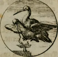 An illustration from Devises et emblemes anciennes & modernes, tirées des plus celebres auteurs, oder, Emblematische Gemüths-Vergnügung : bey Betrachtung siben hundert und funffzehen der curieusesten und ergötzlichen Sinn-Bildern, mit ihren zuständigen teutsch-lateinisch-französisch- und italianischen Beyschrifften (1695)