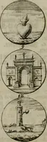 An illustration from Devises et emblemes anciennes & modernes, tirées des plus celebres auteurs, oder, Emblematische Gemüths-Vergnügung : bey Betrachtung siben hundert und funffzehen der curieusesten und ergötzlichen Sinn-Bildern, mit ihren zuständigen teutsch-lateinisch-französisch- und italianischen Beyschrifften (1695)