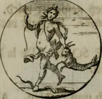 An illustration from Devises et emblemes anciennes & modernes, tirées des plus celebres auteurs, oder, Emblematische Gemüths-Vergnügung : bey Betrachtung siben hundert und funffzehen der curieusesten und ergötzlichen Sinn-Bildern, mit ihren zuständigen teutsch-lateinisch-französisch- und italianischen Beyschrifften (1695)