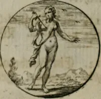 An illustration from Devises et emblemes anciennes & modernes, tirées des plus celebres auteurs, oder, Emblematische Gemüths-Vergnügung : bey Betrachtung siben hundert und funffzehen der curieusesten und ergötzlichen Sinn-Bildern, mit ihren zuständigen teutsch-lateinisch-französisch- und italianischen Beyschrifften (1695)