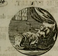 An illustration from Devises et emblemes anciennes & modernes, tirées des plus celebres auteurs, oder, Emblematische Gemüths-Vergnügung : bey Betrachtung siben hundert und funffzehen der curieusesten und ergötzlichen Sinn-Bildern, mit ihren zuständigen teutsch-lateinisch-französisch- und italianischen Beyschrifften (1695)