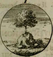 An illustration from Devises et emblemes anciennes & modernes, tirées des plus celebres auteurs, oder, Emblematische Gemüths-Vergnügung : bey Betrachtung siben hundert und funffzehen der curieusesten und ergötzlichen Sinn-Bildern, mit ihren zuständigen teutsch-lateinisch-französisch- und italianischen Beyschrifften (1695)
