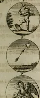 An illustration from Devises et emblemes anciennes & modernes, tirées des plus celebres auteurs, oder, Emblematische Gemüths-Vergnügung : bey Betrachtung siben hundert und funffzehen der curieusesten und ergötzlichen Sinn-Bildern, mit ihren zuständigen teutsch-lateinisch-französisch- und italianischen Beyschrifften (1695)